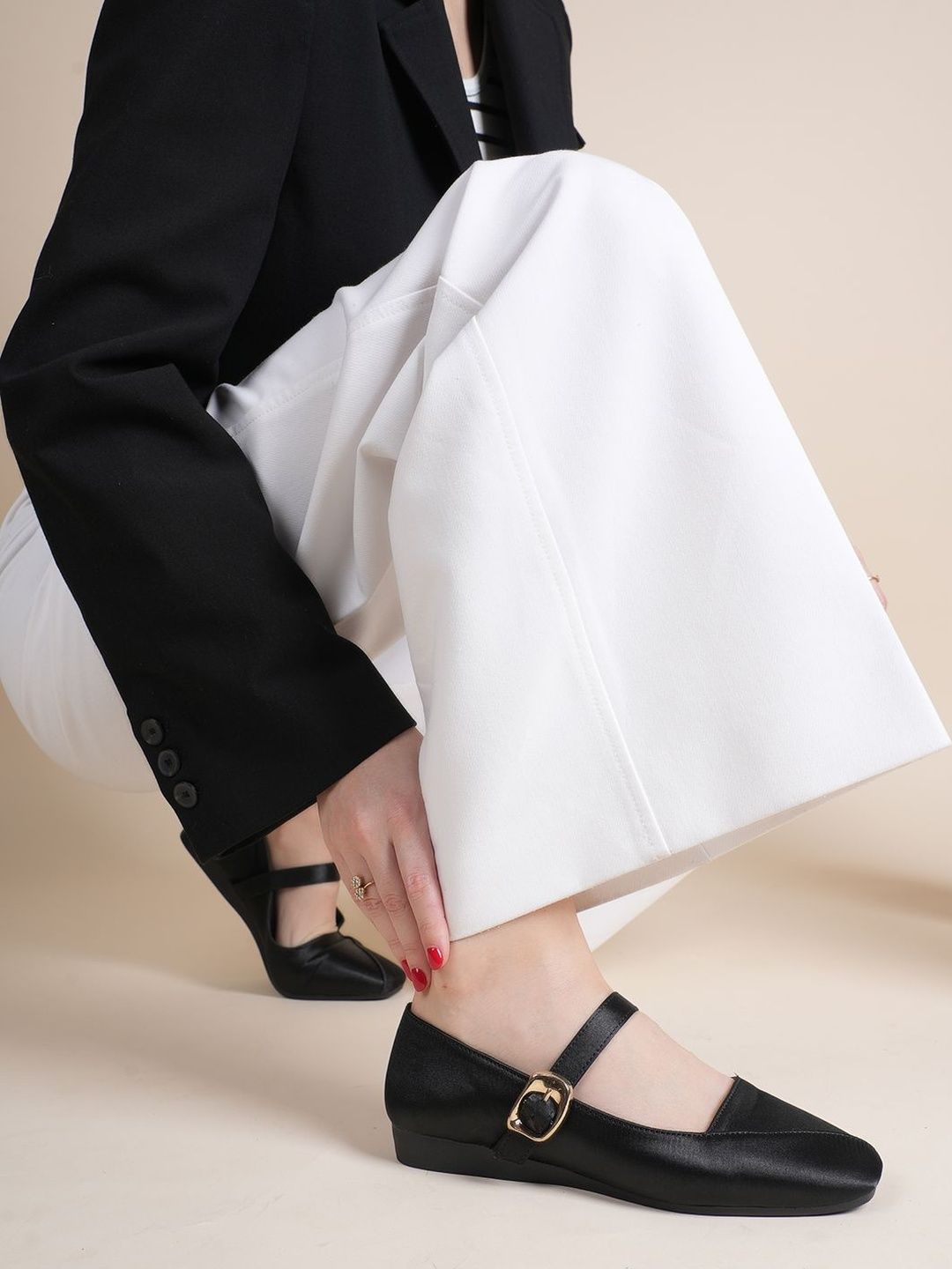 DROP BOLD Women Buckles Flats