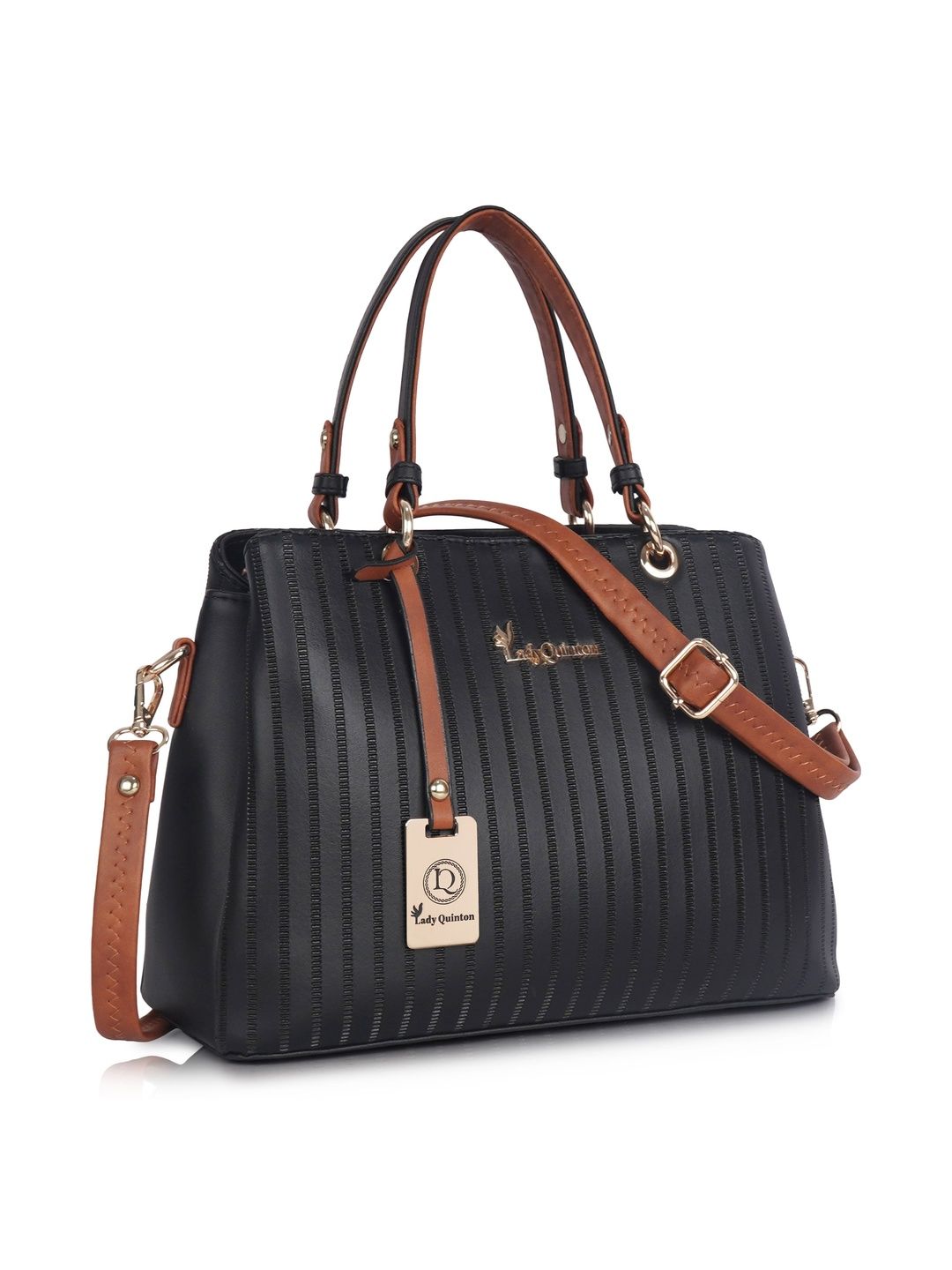 LADY QUINTON Textured PU Structured Handheld Bag-picture-25