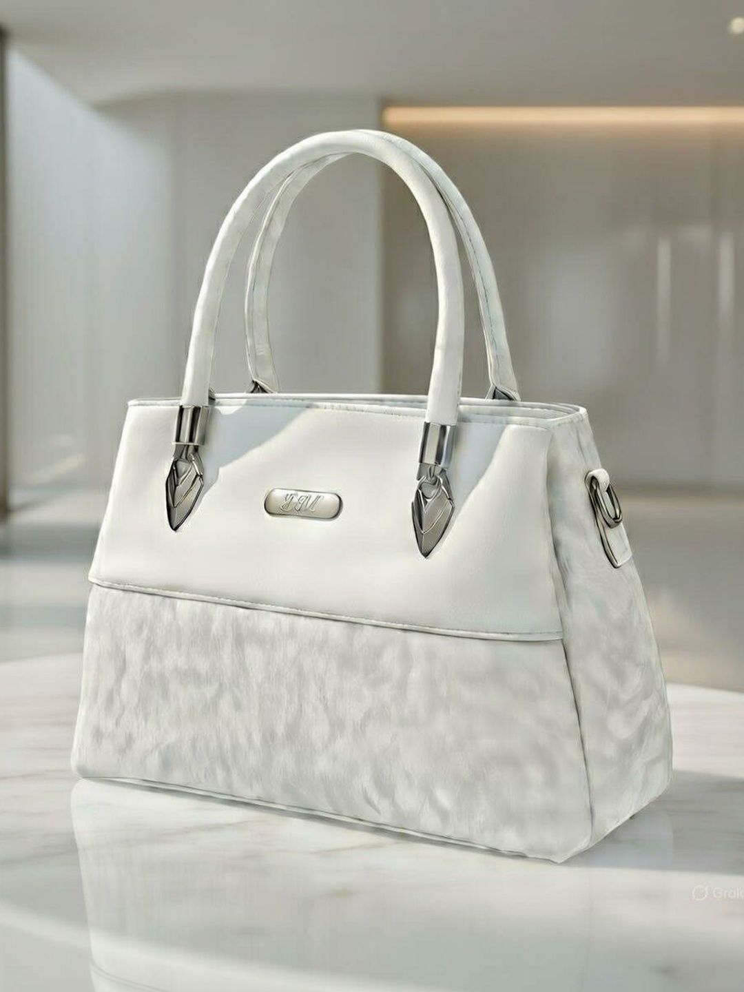 Elecsera Textured Structured Handheld Bag with Quilted-picture-12