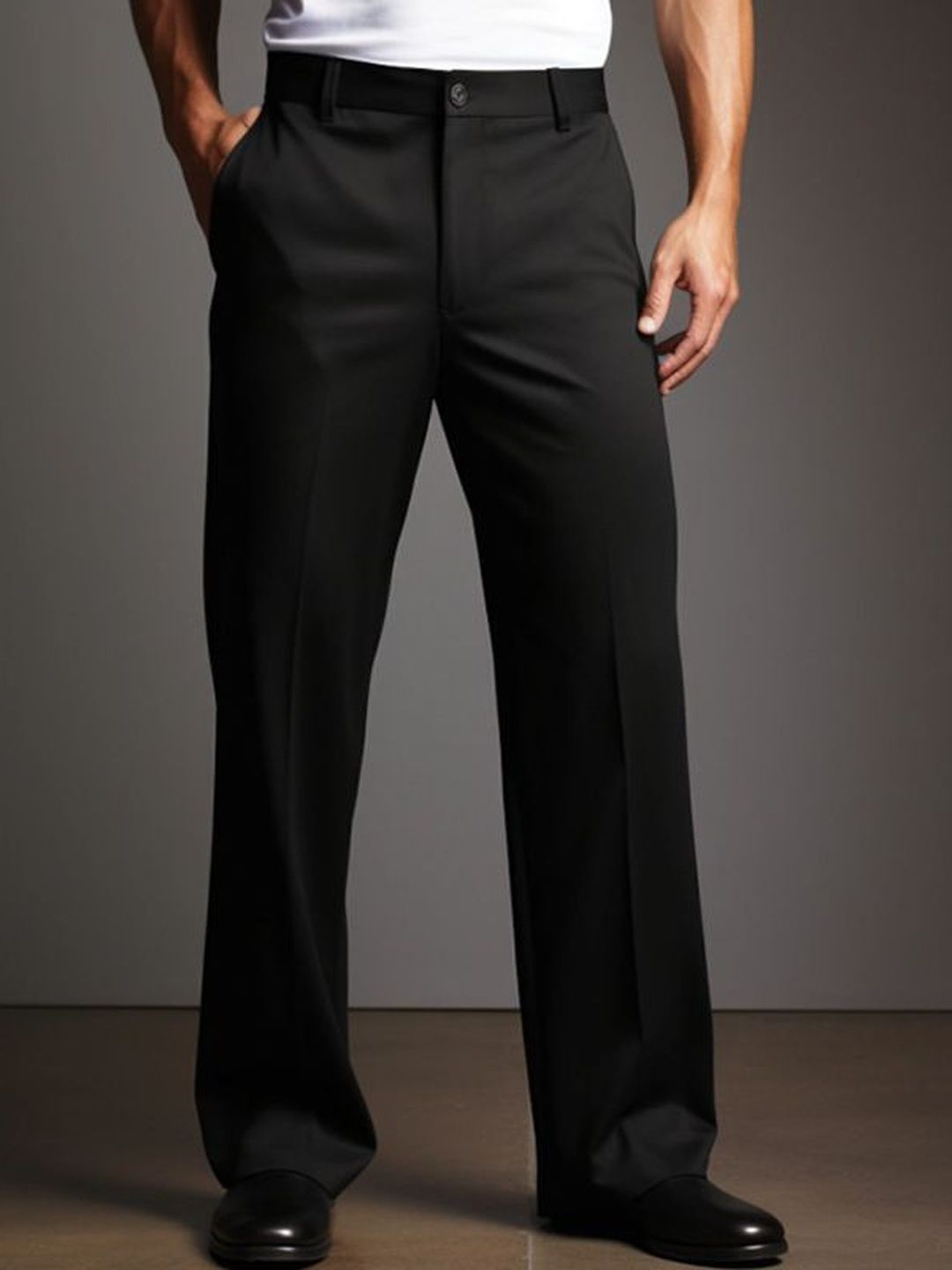 Suo Men Low-Rise Easy Wash Trousers-picture-18