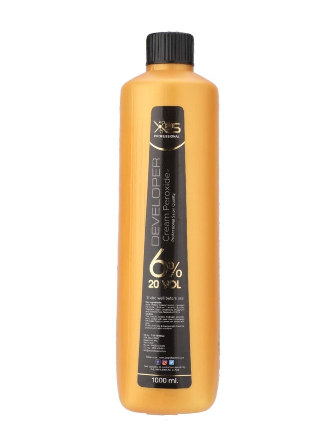 XBS 6% 20 Vol Developer Cream Peroxide - 1 L - Brown-image-7