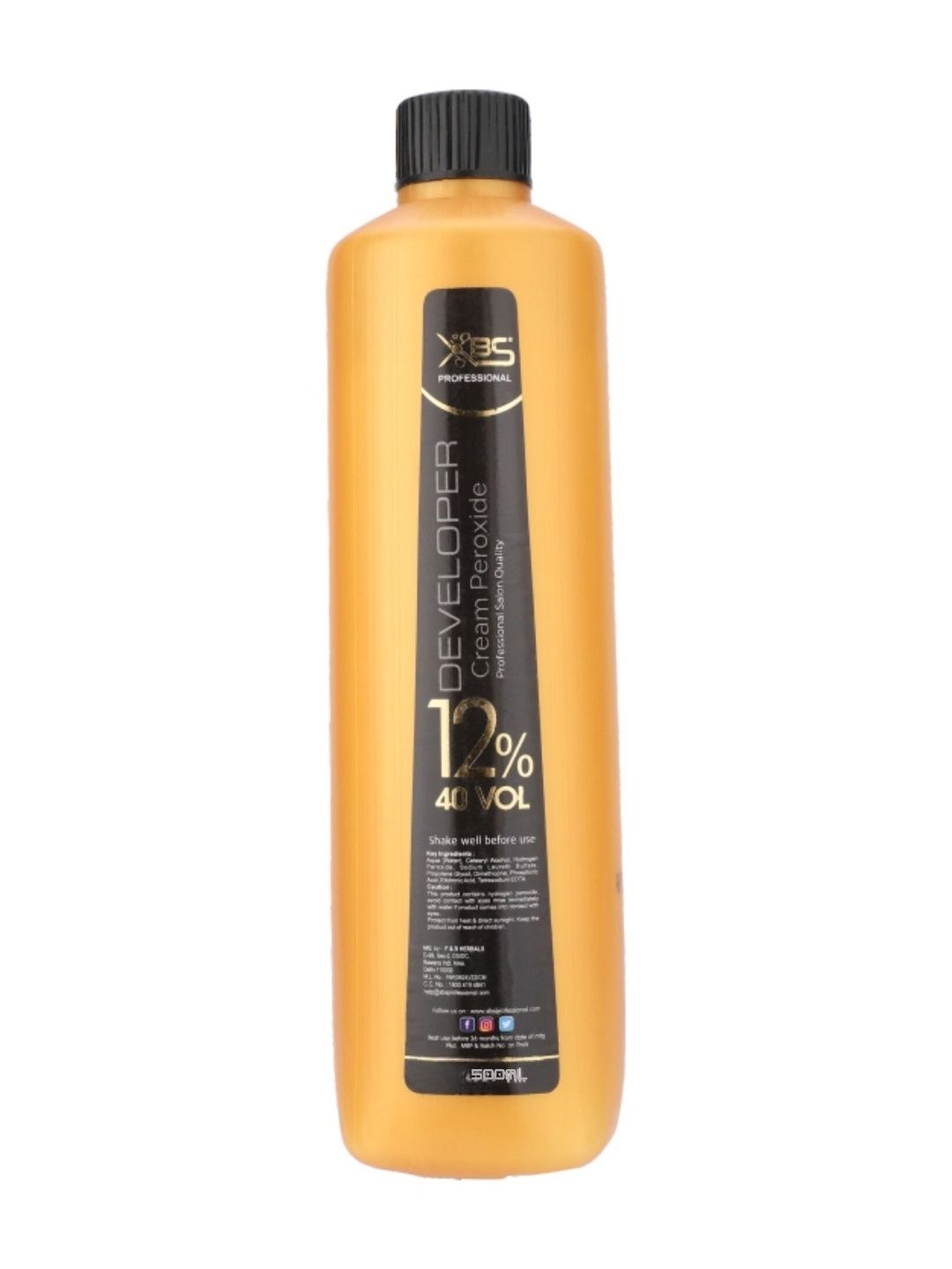 XBS 12% 40 Vol Developer Cream Peroxide - 500 ml - Brown-image-49