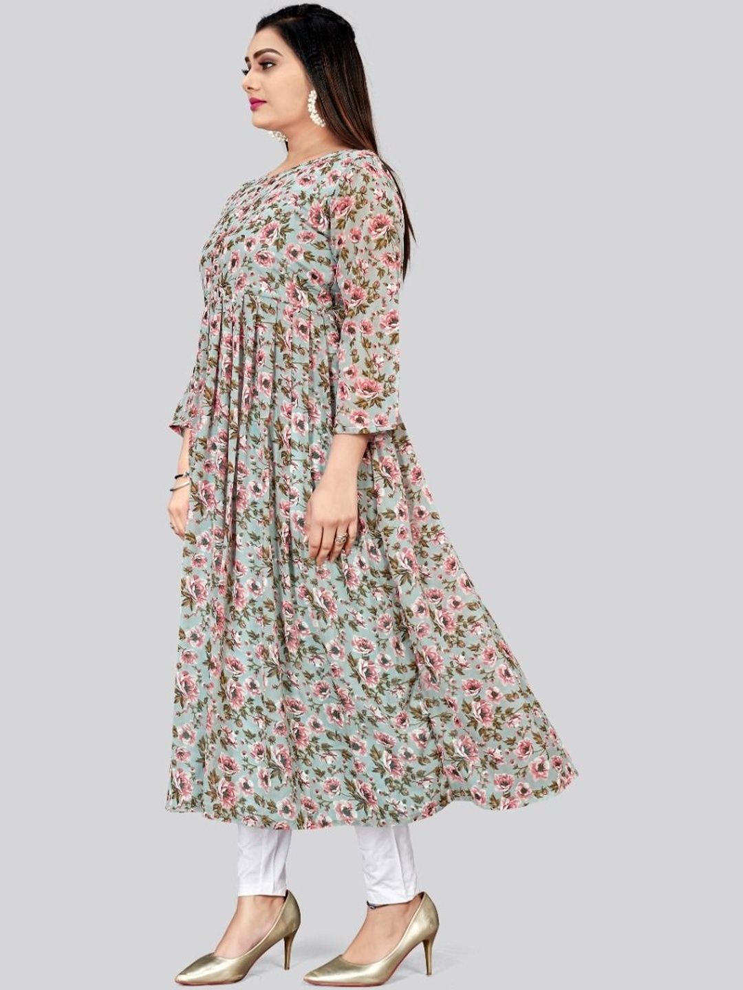 Moda Rapido Floral Printed Pure Georgette Kurti-picture-15