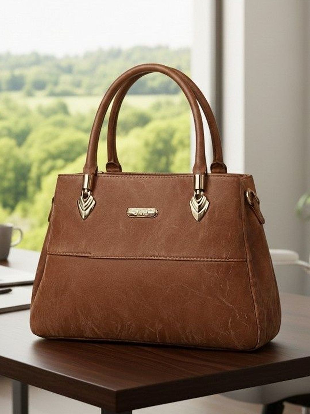 Elecsera Textured Structured Handheld Bag with Quilted-picture-19