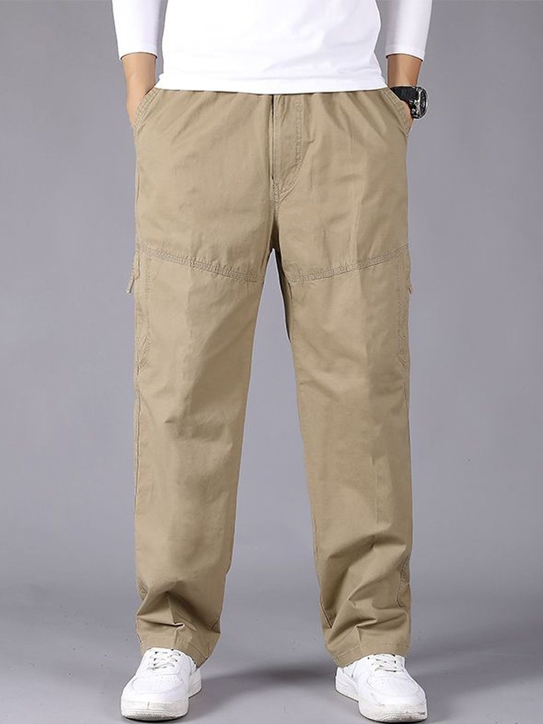 Suo Men Easy Wash Cargos Trousers-picture-32