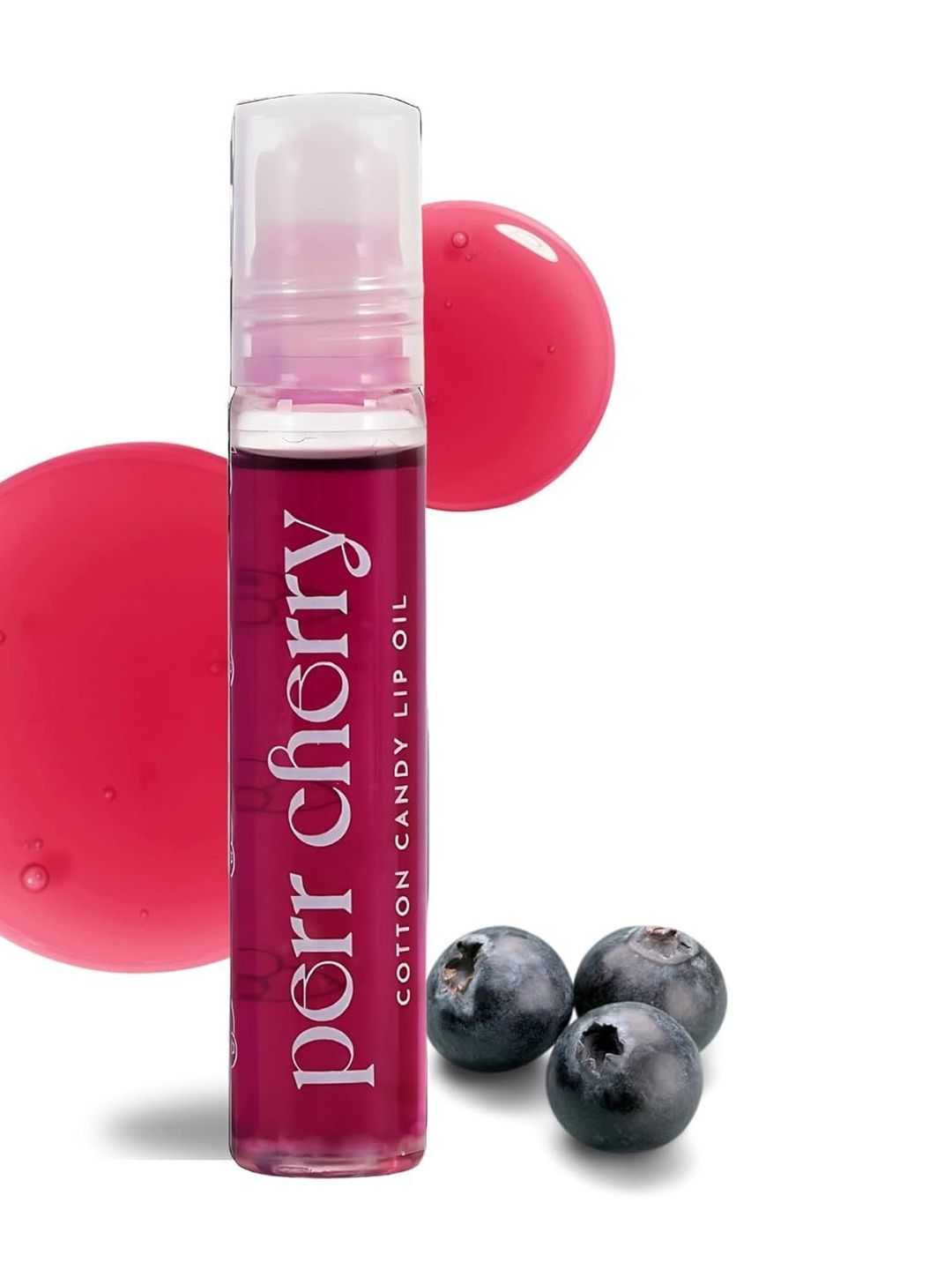 PERR CHERRY Cotton Candy Lip Oil Gloss With Vitamin A, C & E - 10 ml - Blueberry-image-12