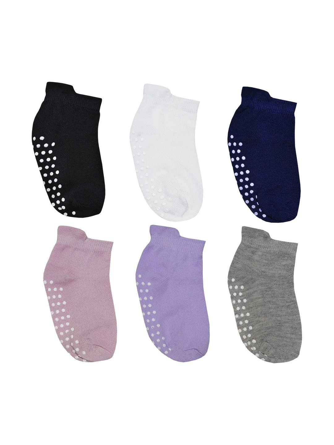 BERYX Unisex Kids Pack of 6 Cotton Patterned Ankle Length Socks-image-3