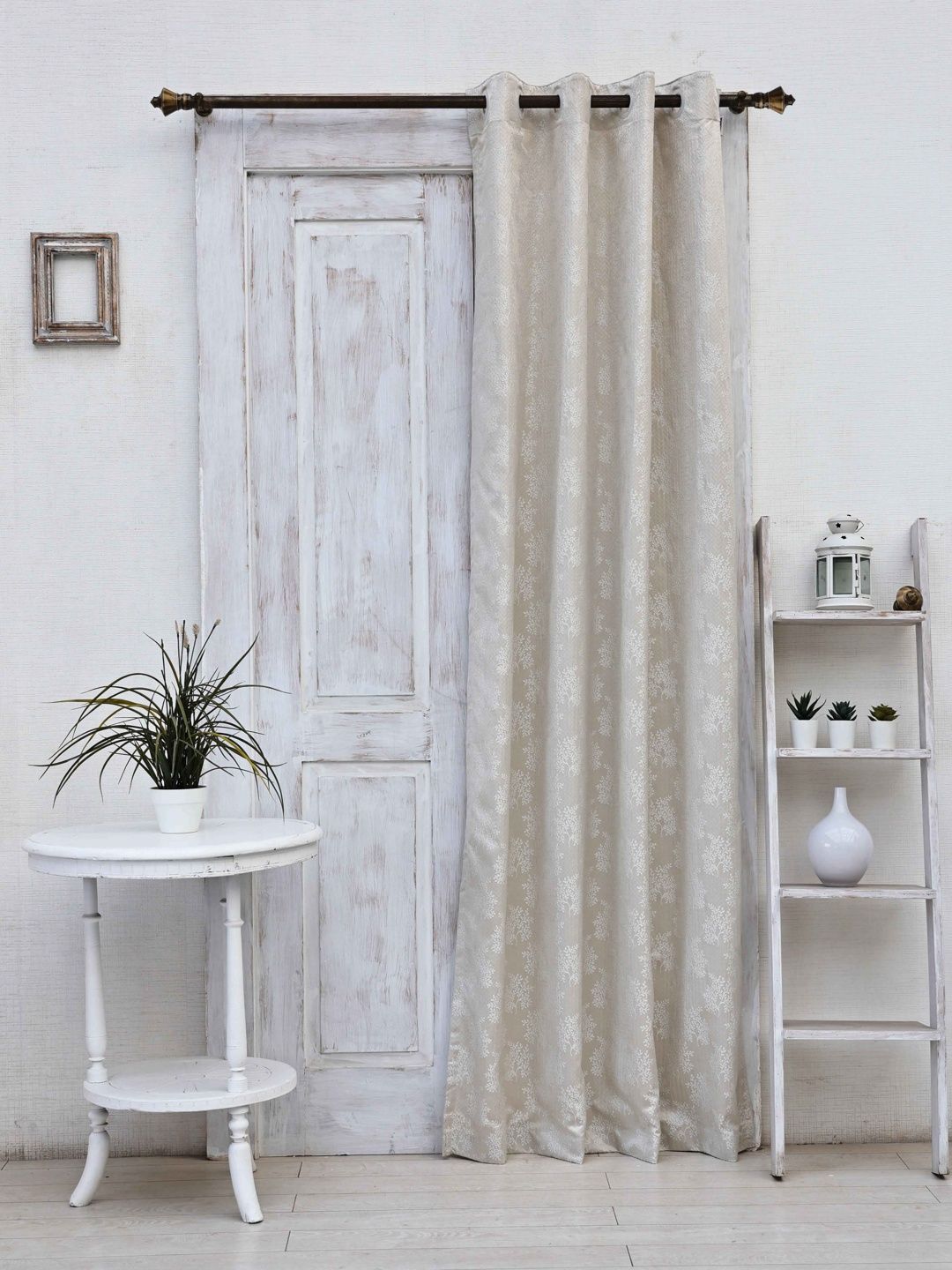 Ariana Off White & Off White Floral Door Curtain-picture-12