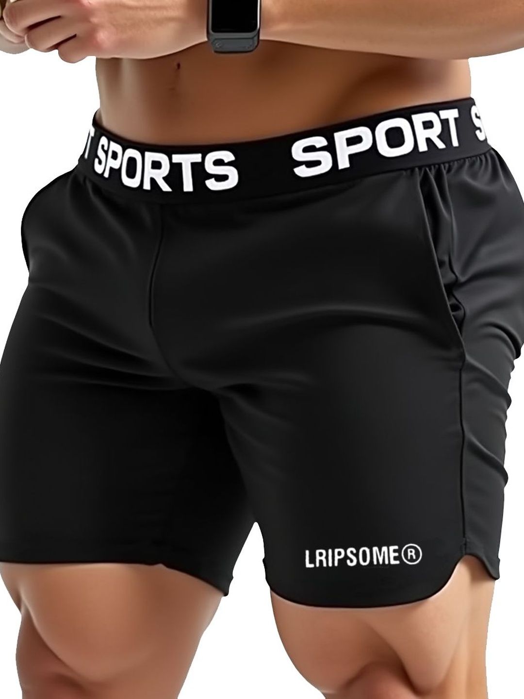 LRIPSOME Men Loose Fit High-Rise Running Sports Shorts-picture-22