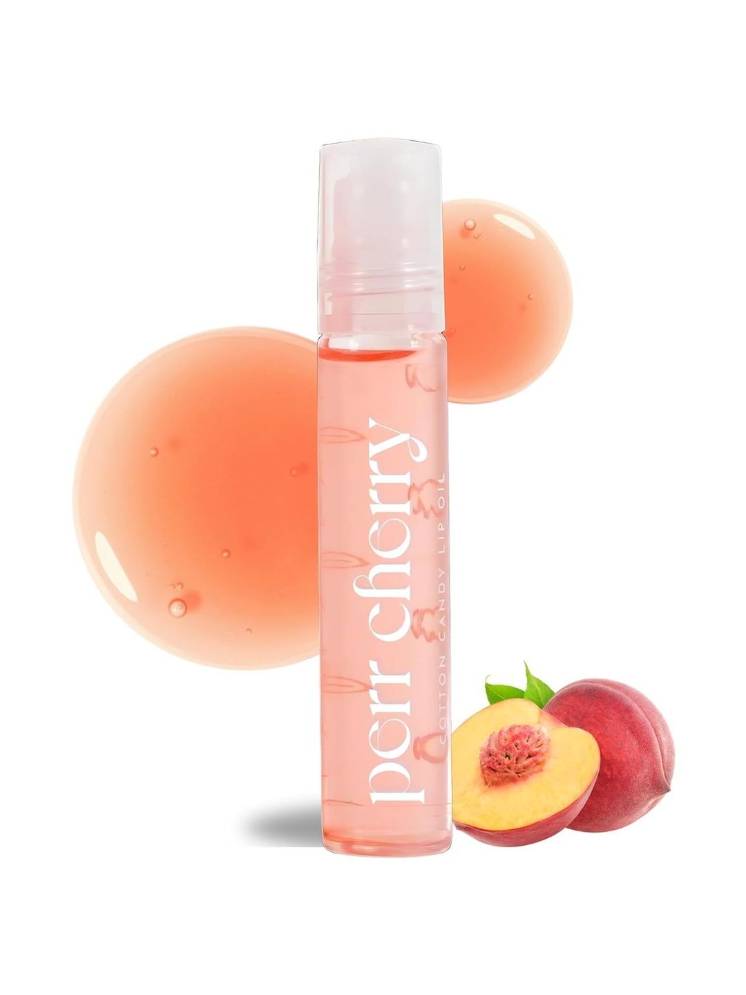 PERR CHERRY Cotton Candy Lip Oil Gloss With Vitamin A, C & E - 10 ml - Peach-image-41