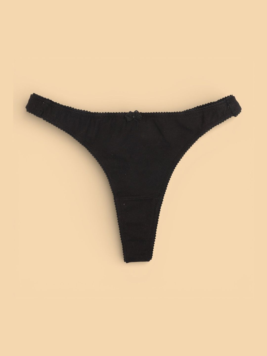 Louis Bayrad Louis Bayrad Women Brazilian Cotton Spandex Solid High Rise Thongs