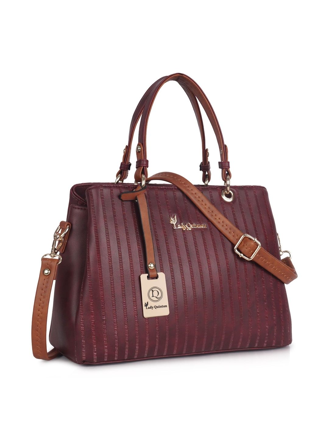 LADY QUINTON Textured PU Structured Handheld Bag-picture-33