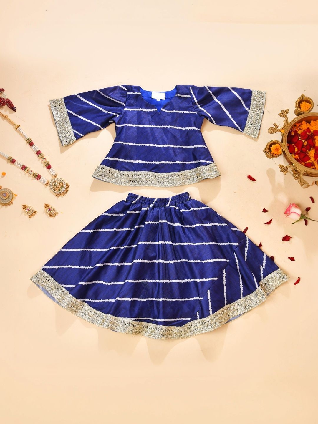 Rangpur Girls Printed Ready to Wear Lehenga &-image-19