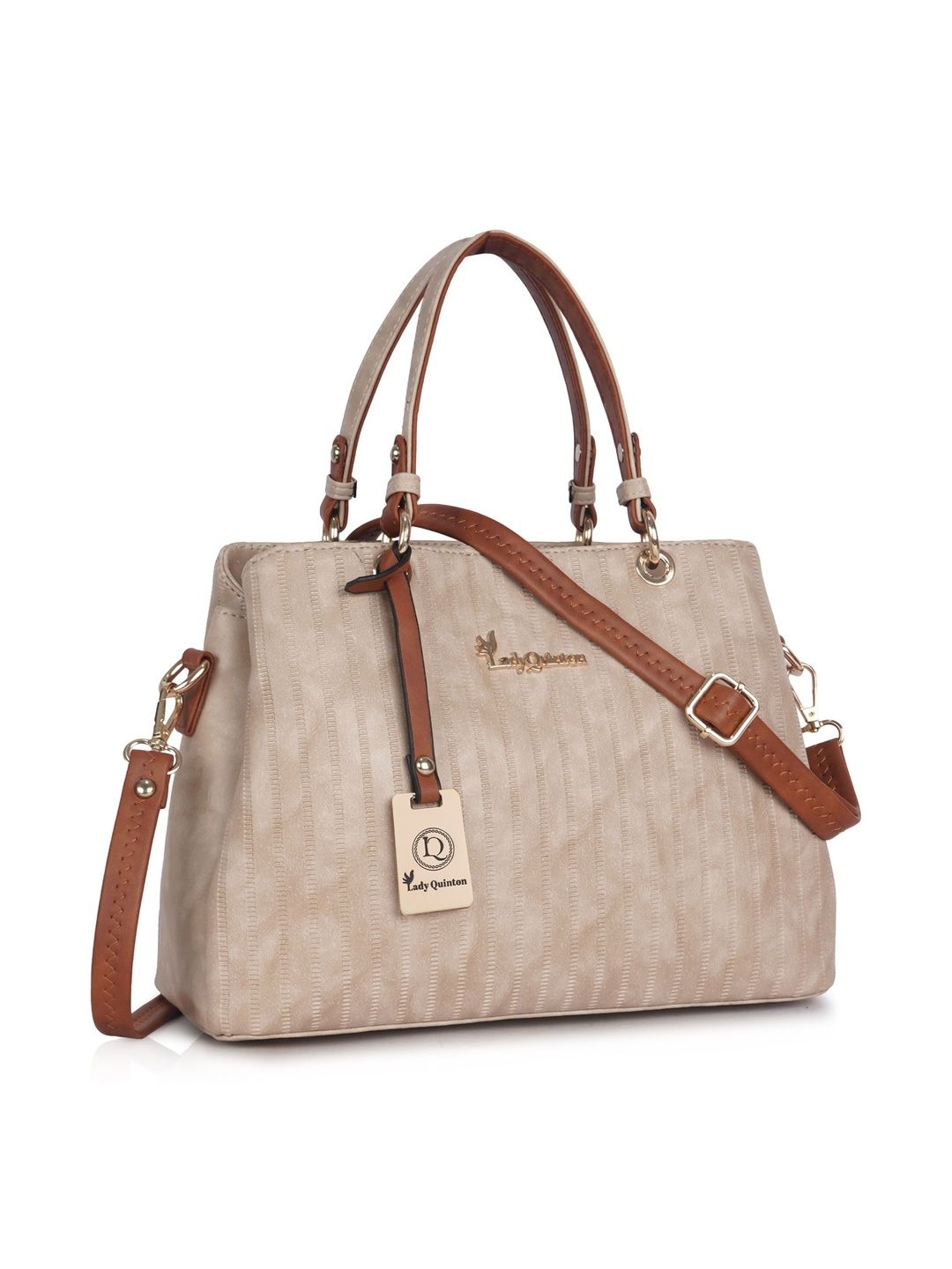 LADY QUINTON Textured PU Structured Handheld Bag-picture-11