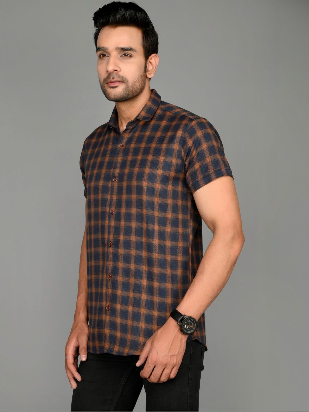 Metronaut Men Checked Casual Shirt-image-20