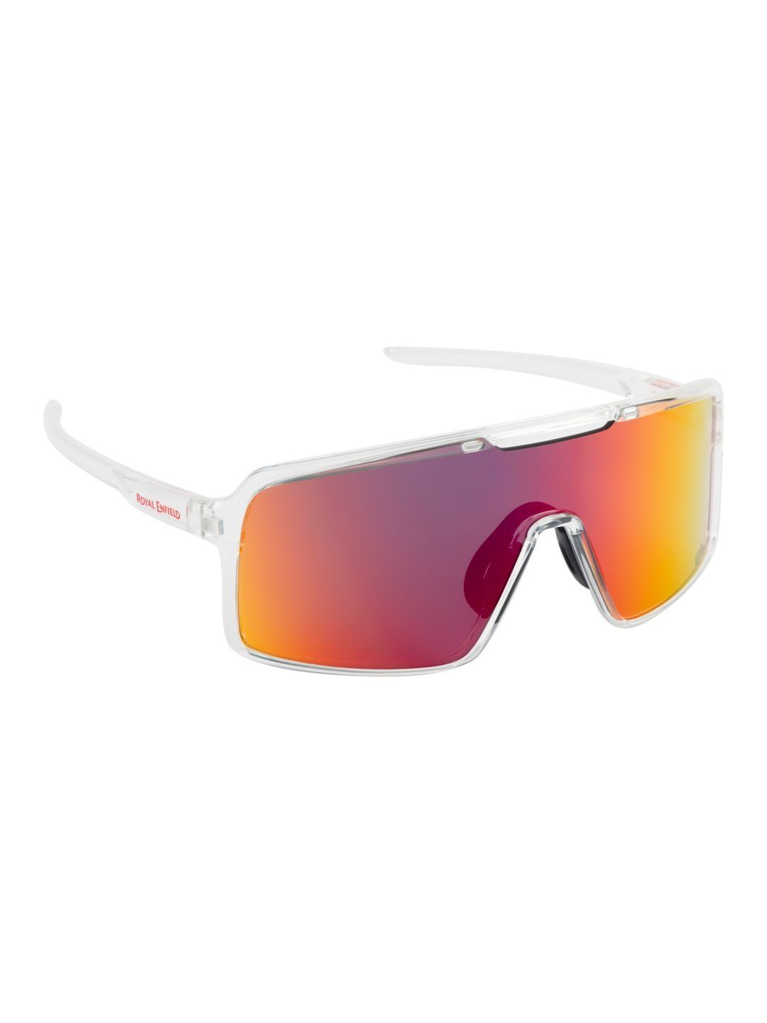 Royal Enfield Men Red Lens & White Shield Sunglasses with-picture-10
