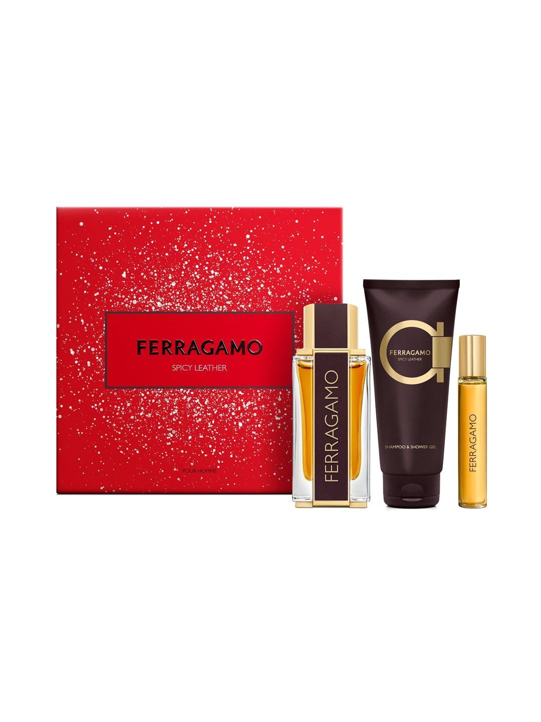 Salvatore Ferragamo Set Of 3 Spicy EDP - 100 ml & 15 ml And Shower Gel -100 ml-image-34