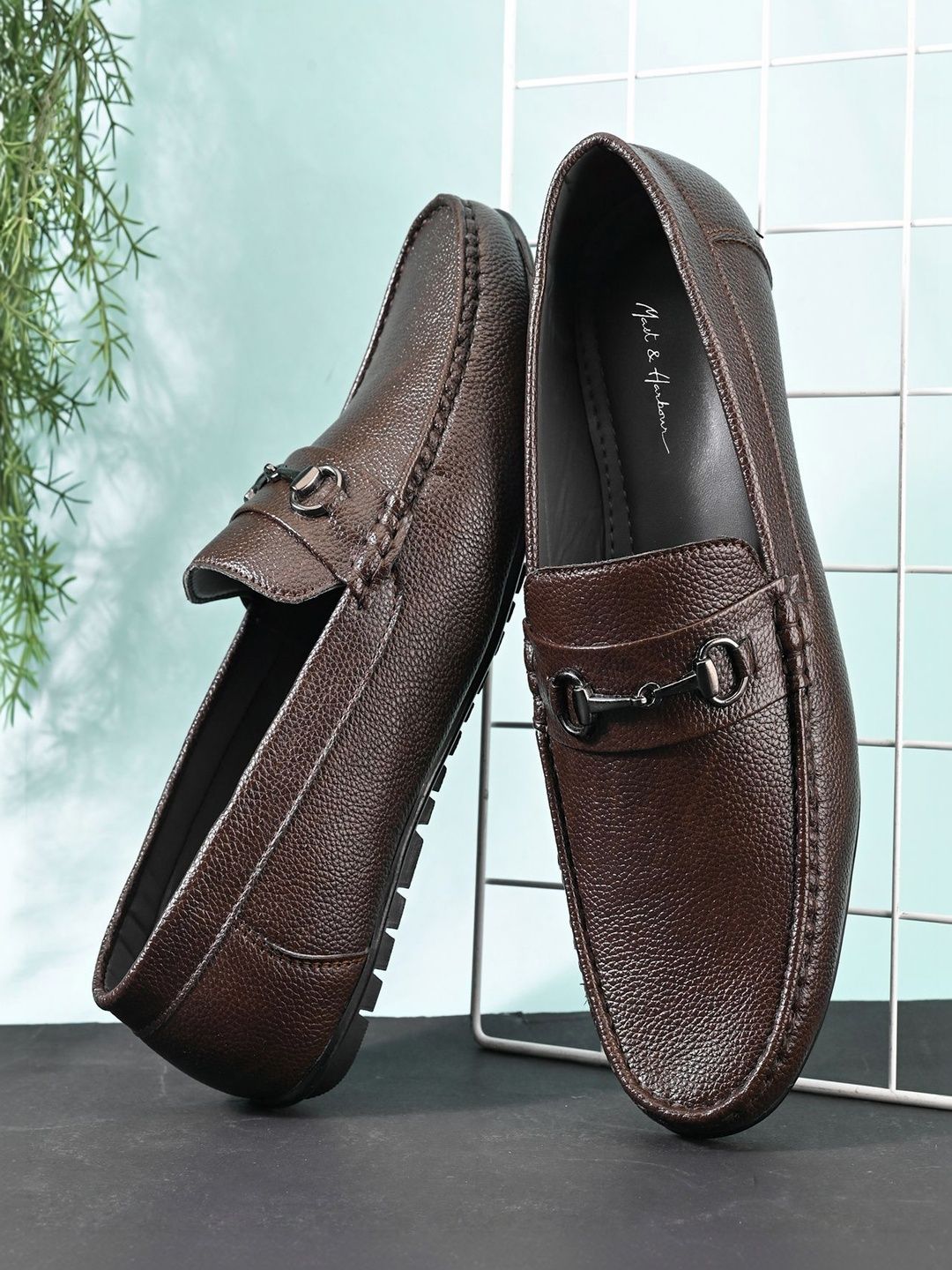 Mast & Harbour Men Textured Loafers-picture-27