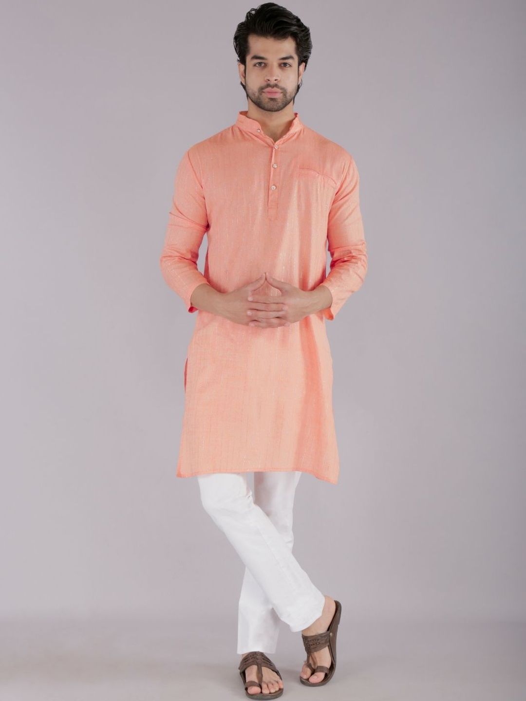 Mehsoos Men Thread Work Pathani Kurta-picture-12