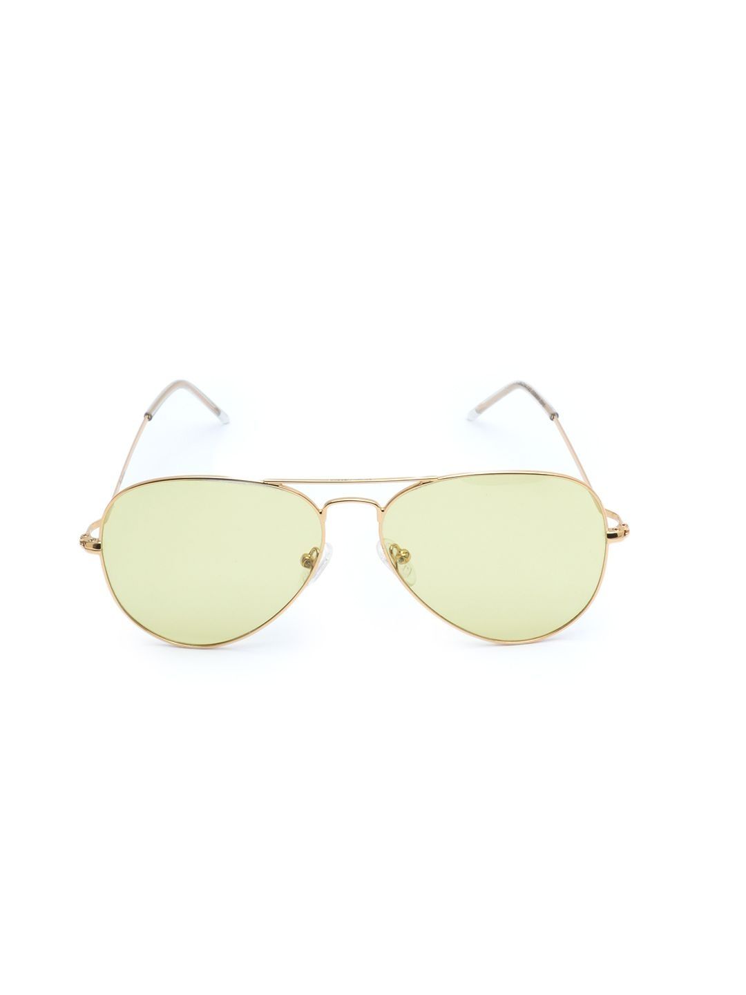 BAYBERRY Men Green Lens & Gold-Toned Aviator Sunglasses with-image-49