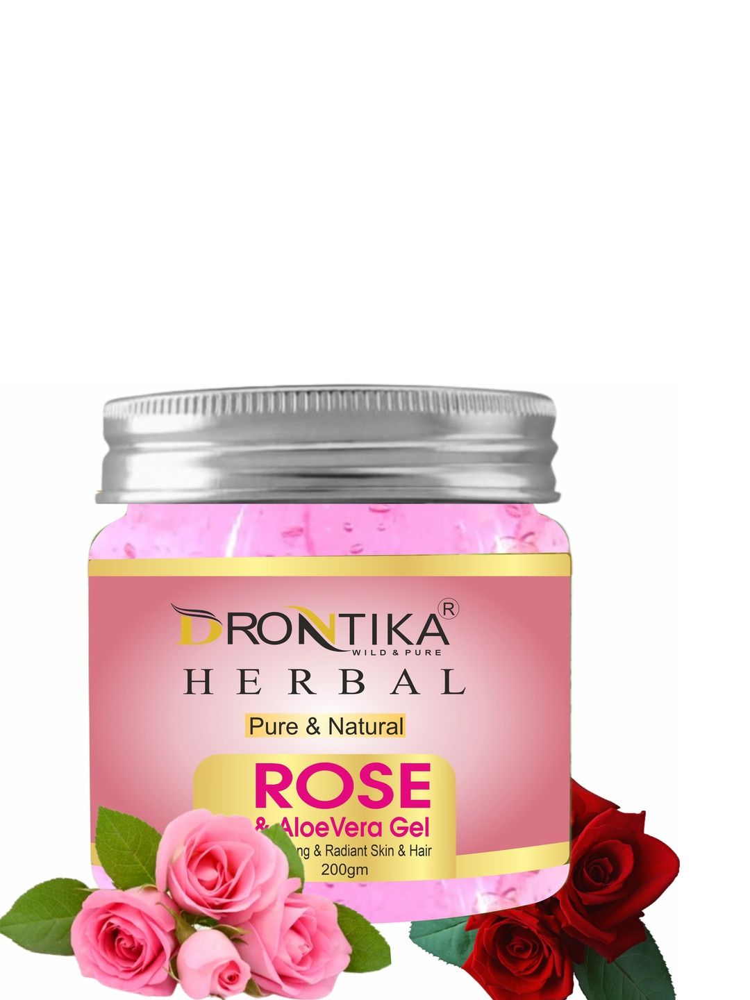 DRONTIKA Pure & Natural Rose & Aloe Vera Gel - 200 ml-image-46