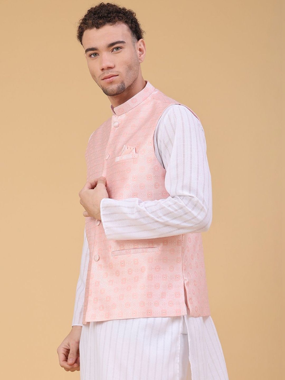 V-Mart Self-Designed Mandarin Collared Nehru Jackets-picture-17