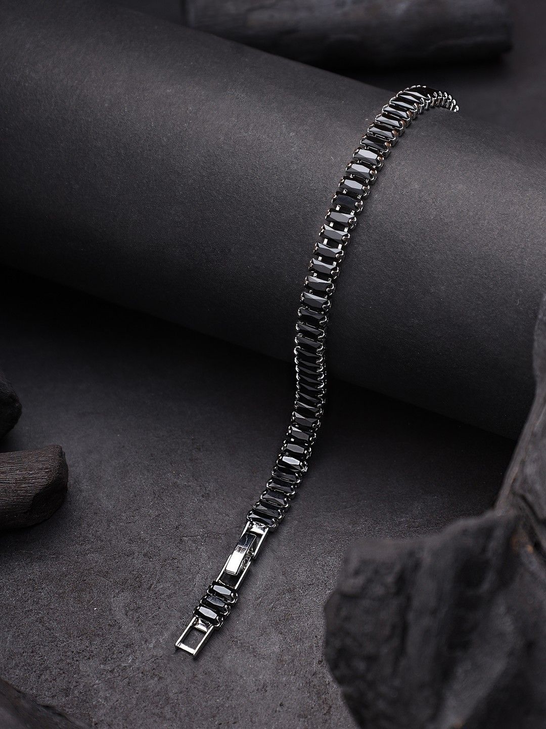 Jewelor Men Tennis Black Bracelet-picture-21
