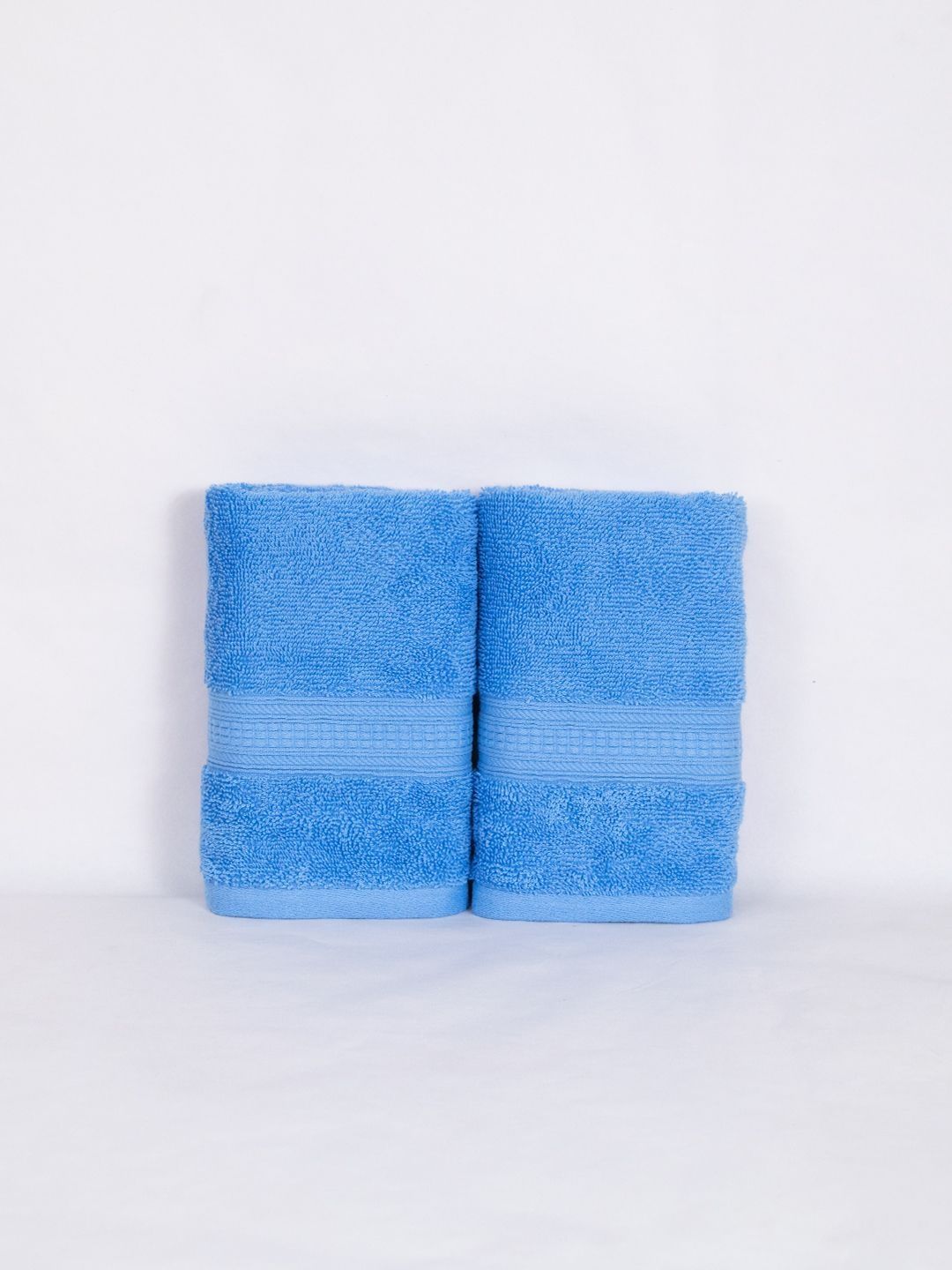 Aura Turquiose Blue Cotton 500 GSM Ultra Soft 2Pcs Hand Towels-image-20