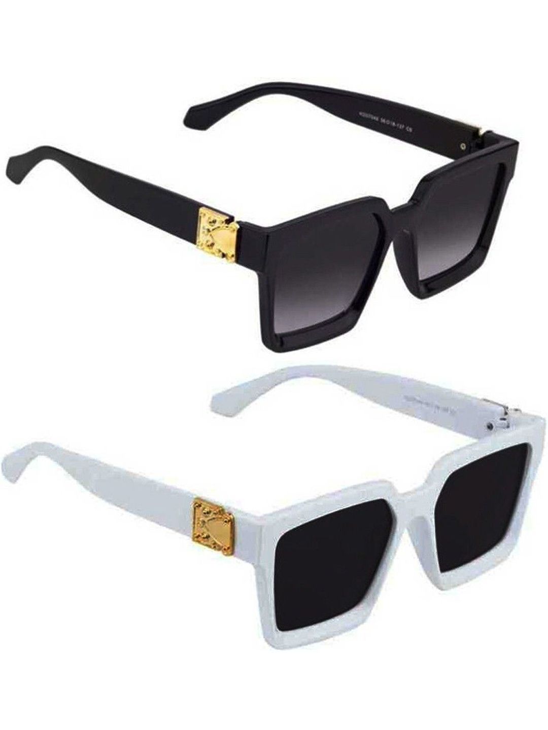 Elligator Unisex Black Lens & Black Square Sunglasses with-picture-34