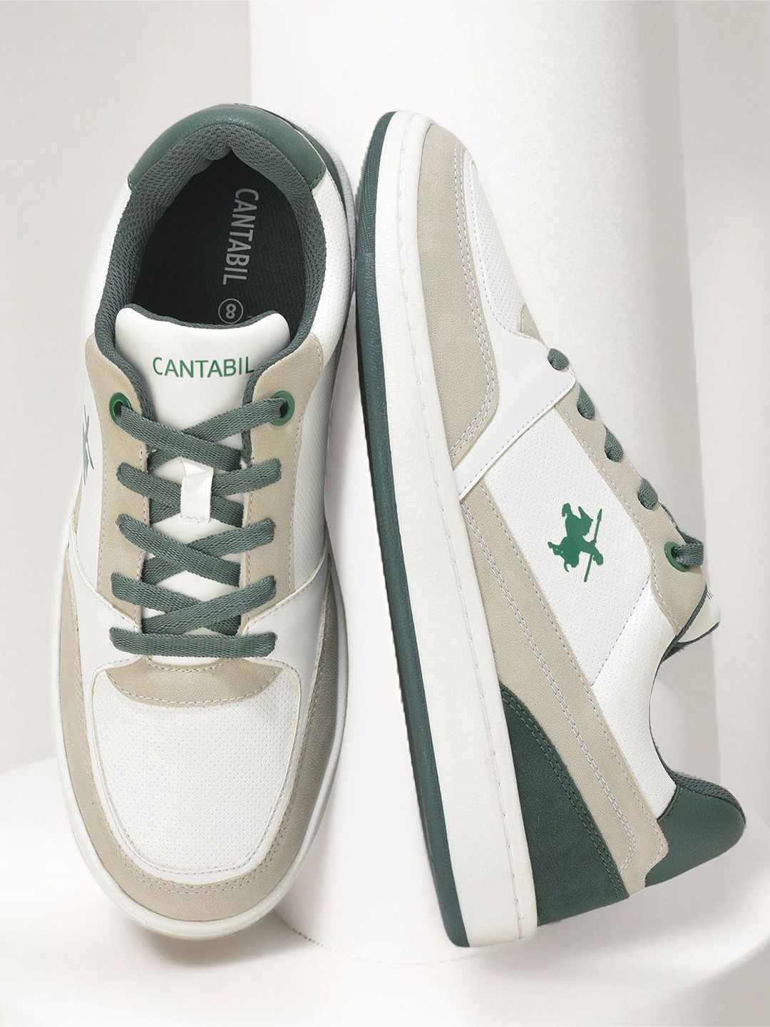 Cantabil Men Colourblocked PU Sneakers-picture-23