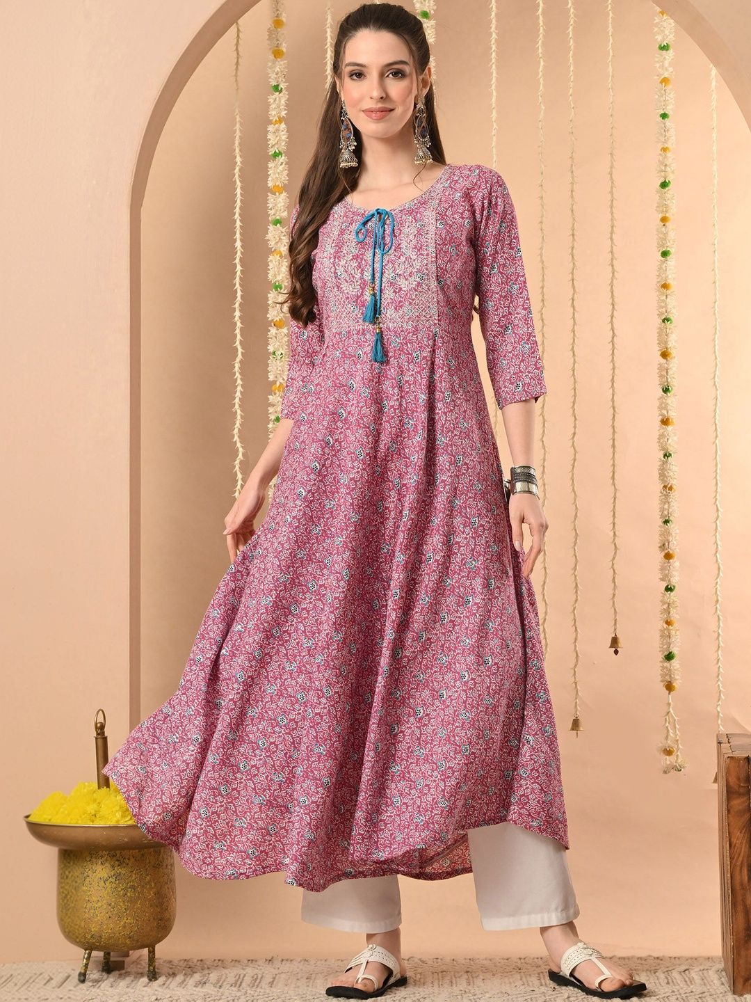 Anouk Mirage Women Floral Printed Anarkali Kurta-picture-26