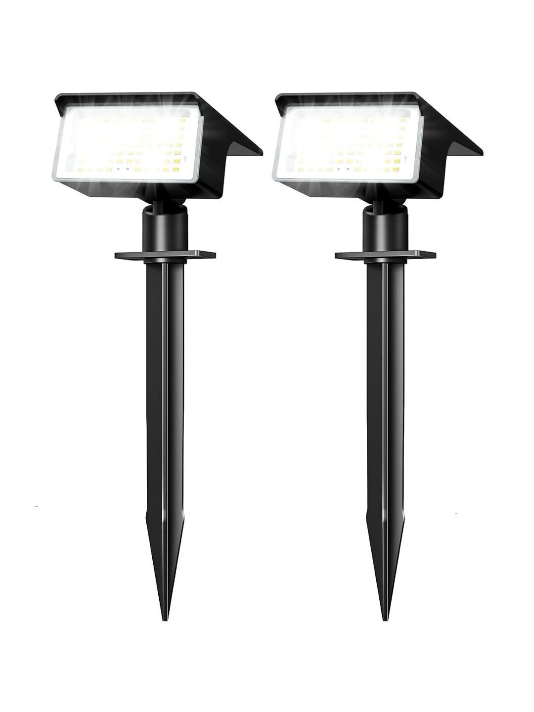 XERGY Pack Of 2 White Auto On/Off Waterproof 3 Modes Solar Powered LED Spot Lights-picture-25