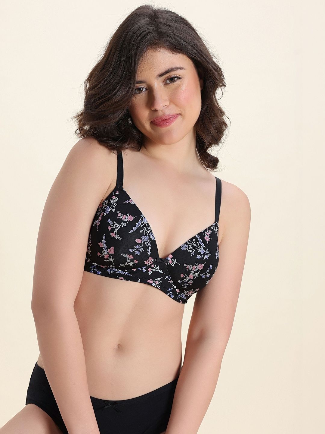 Zivame Floral Bra Medium Coverage Lightly Padded