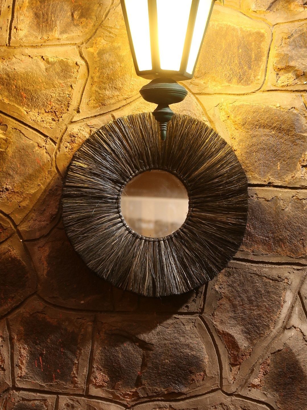 Revive Home Black Glass Round Wall Mirror-image-43