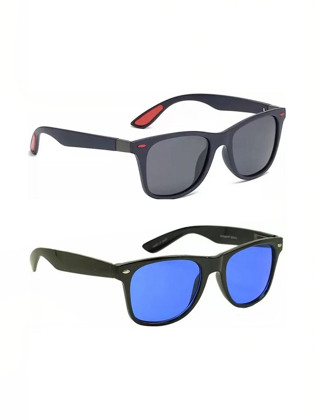 Elligator Unisex Black Lens & Black Square Sunglasses with-picture-38