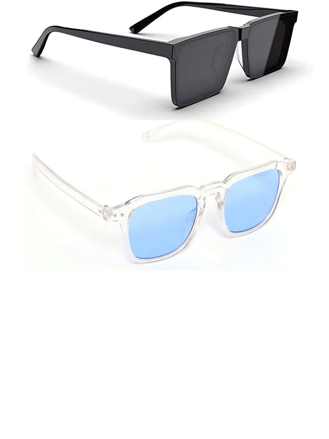 Elligator Unisex Black Lens & Black Square Sunglasses with-picture-36