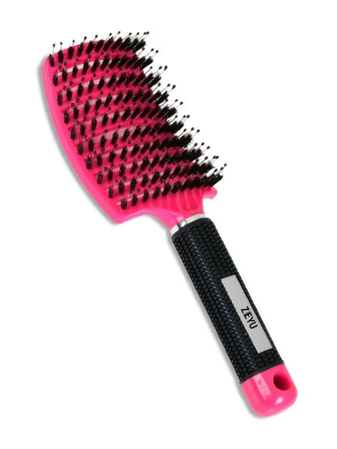 Zeyu Detangler Brush with Natural Boar & Nylon Bristles - Pink-picture-13