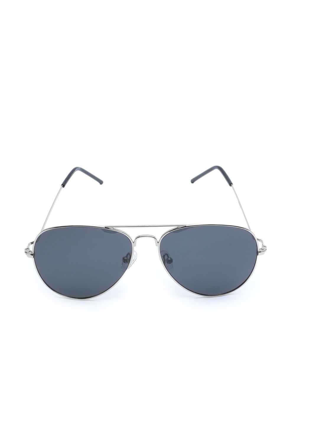 BAYBERRY Men Black Lens & Steel-Toned Aviator Sunglasses with-image-11