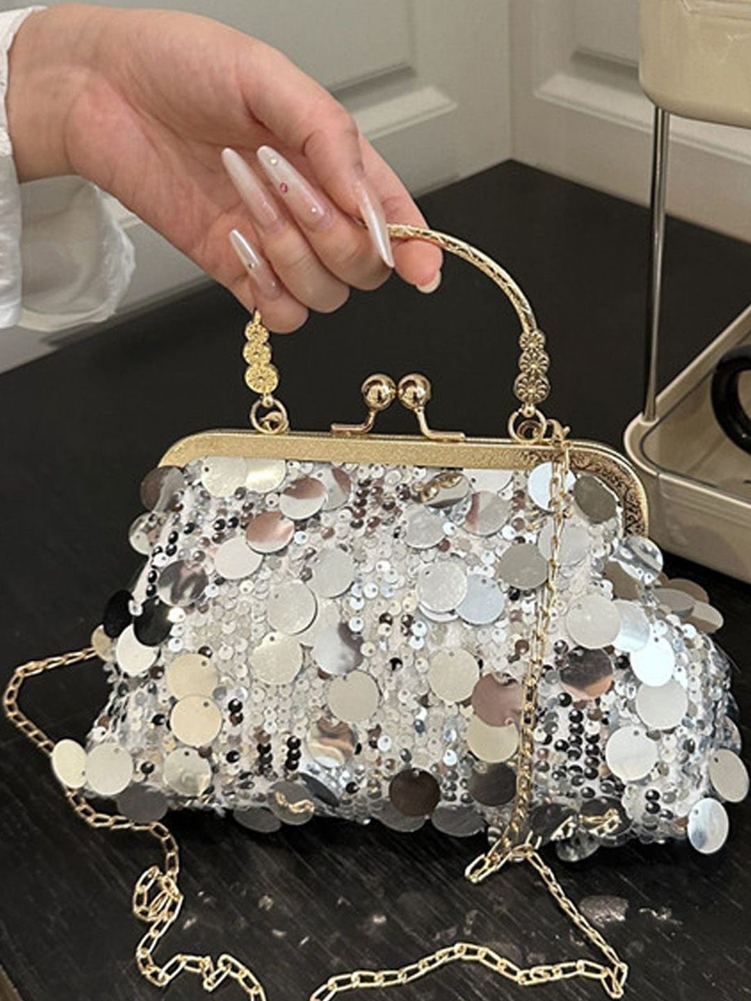 Lara Karen Embellished PU Handheld Bag-picture-17