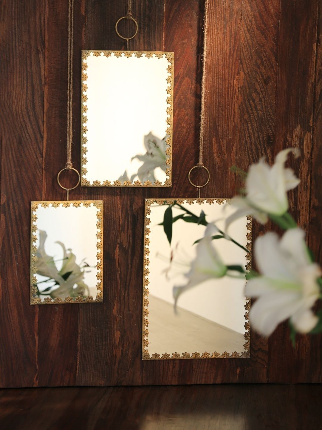 Revive Home Metal Rectangle 3-Pcs Wall Mirrors-picture-18