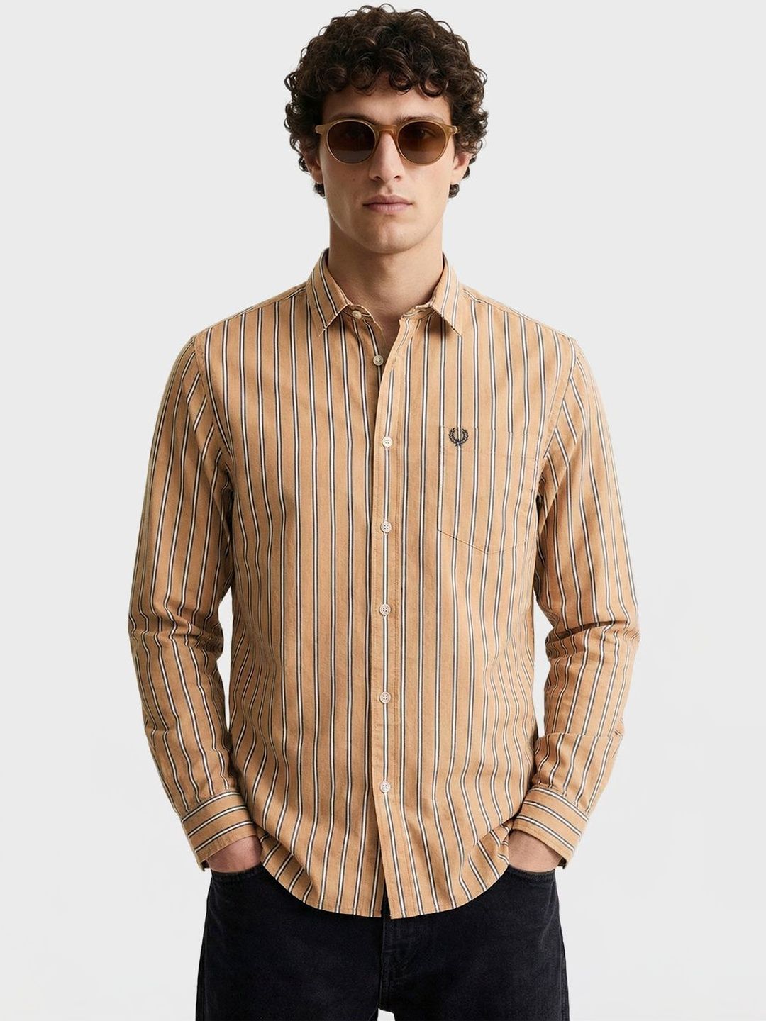 The Indian Garage Co Men Slim Fit Striped Casual Shirt-picture-27