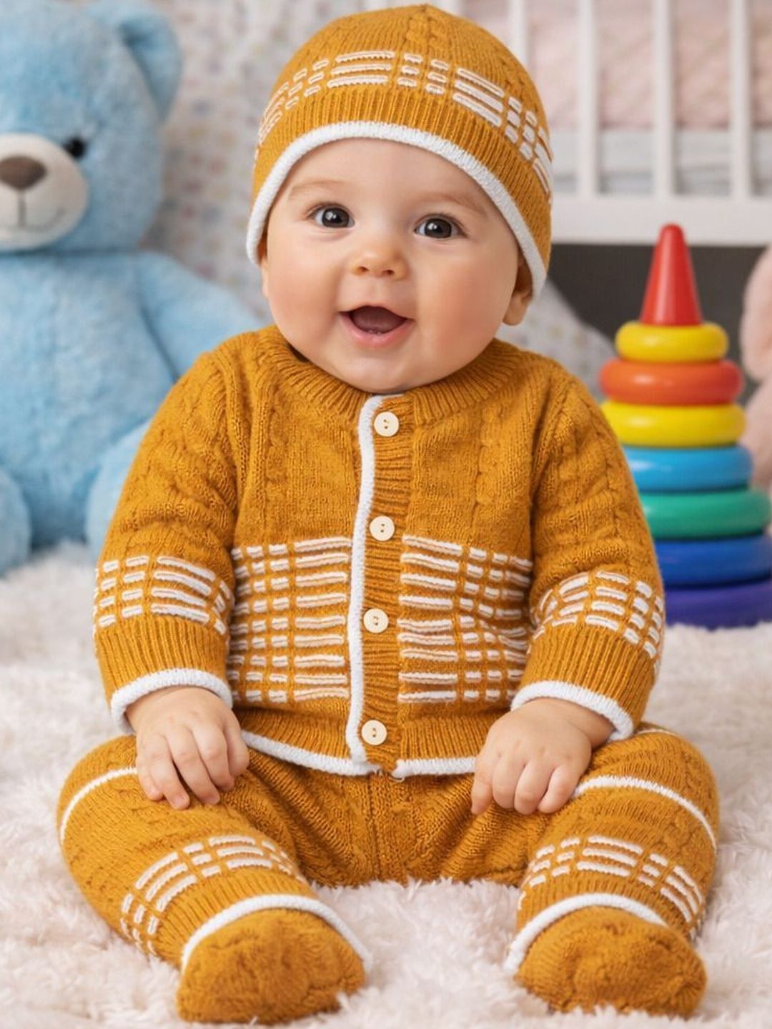 PARYAG Girls Colourblocked Woollen-picture-31