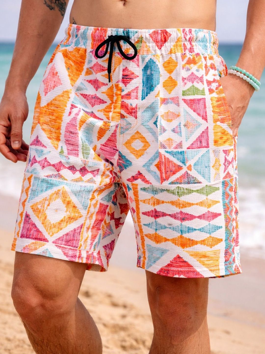 RAHI TRENDZ Men Printed Loose Fit Shorts-image-2