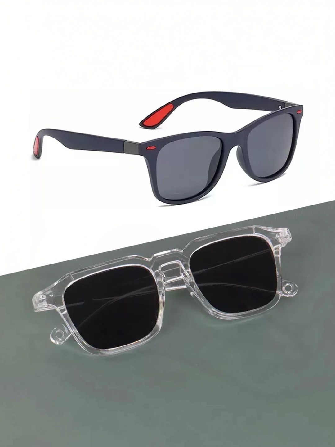 Elligator Men Black Lens & Black Square Sunglasses with-picture-35