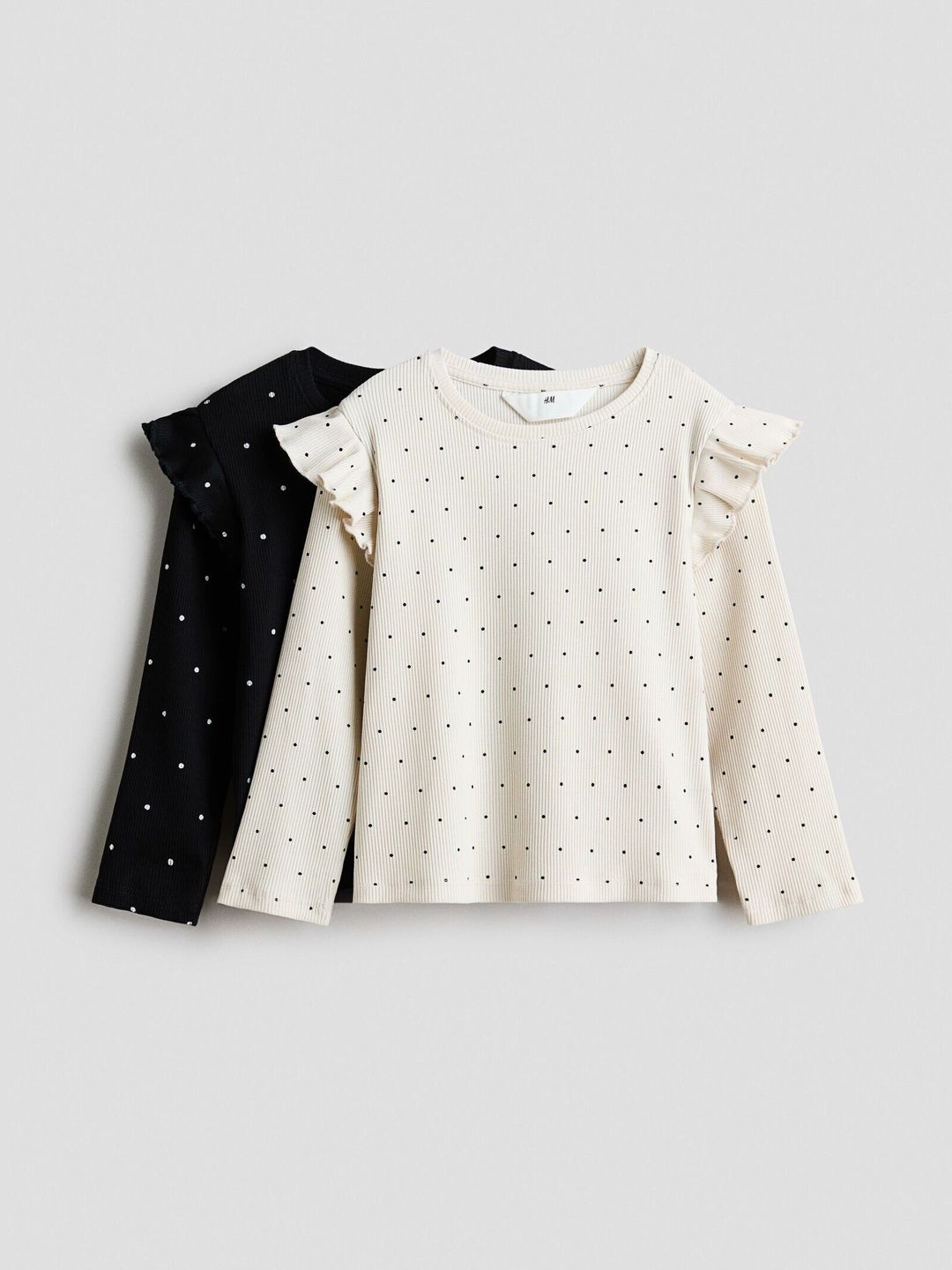 H&M 2-Pack Flounce-Trimmed Tops