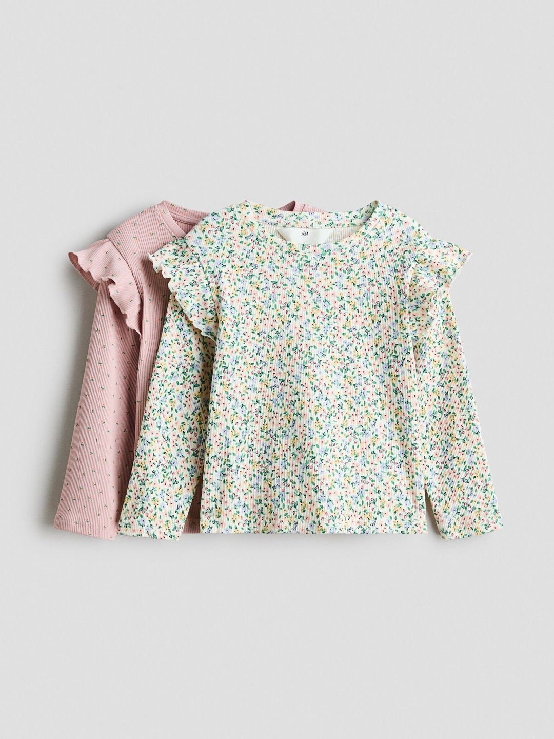 H&M 2-Pack Flounce-Trimmed Tops