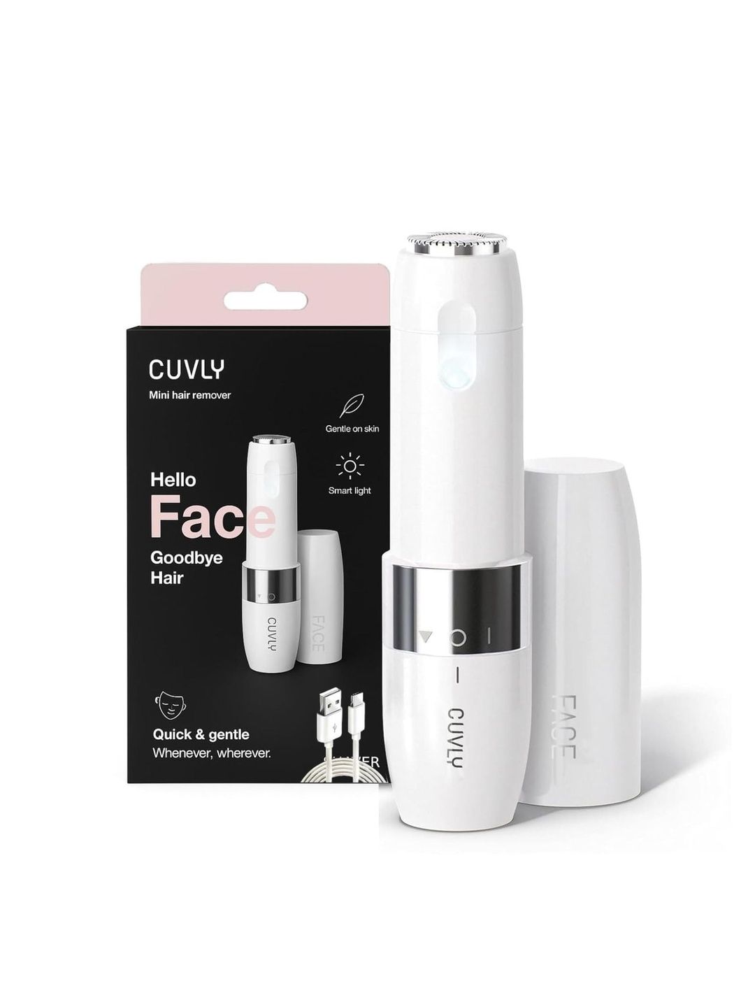 CUVLY USB Rechargeable Mini Facial Hair Remover