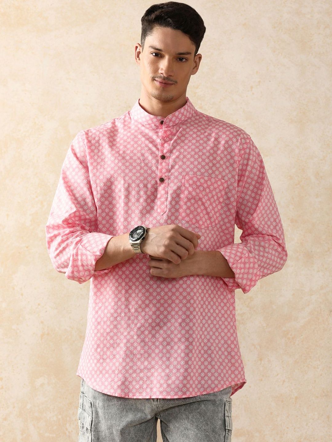 Anouk Men Floral Printed Kurta-picture-23