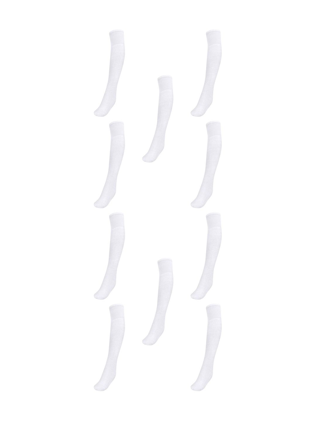 MUKHAKSH Girls Pack of 10 Cotton Blend Knee Length Socks-picture-16