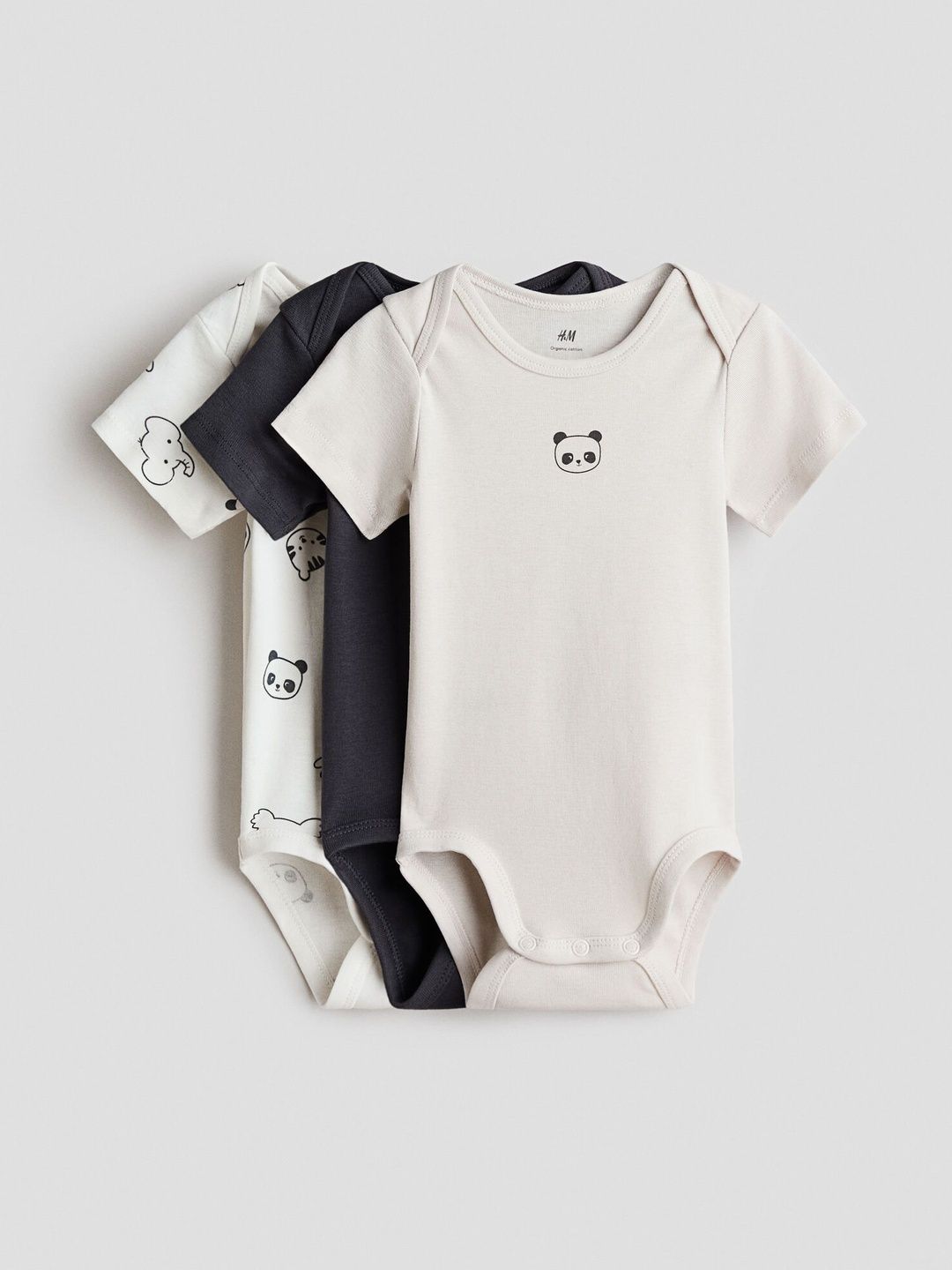 H&M 3-Pack Cotton Envelope-Neck Bodysuits